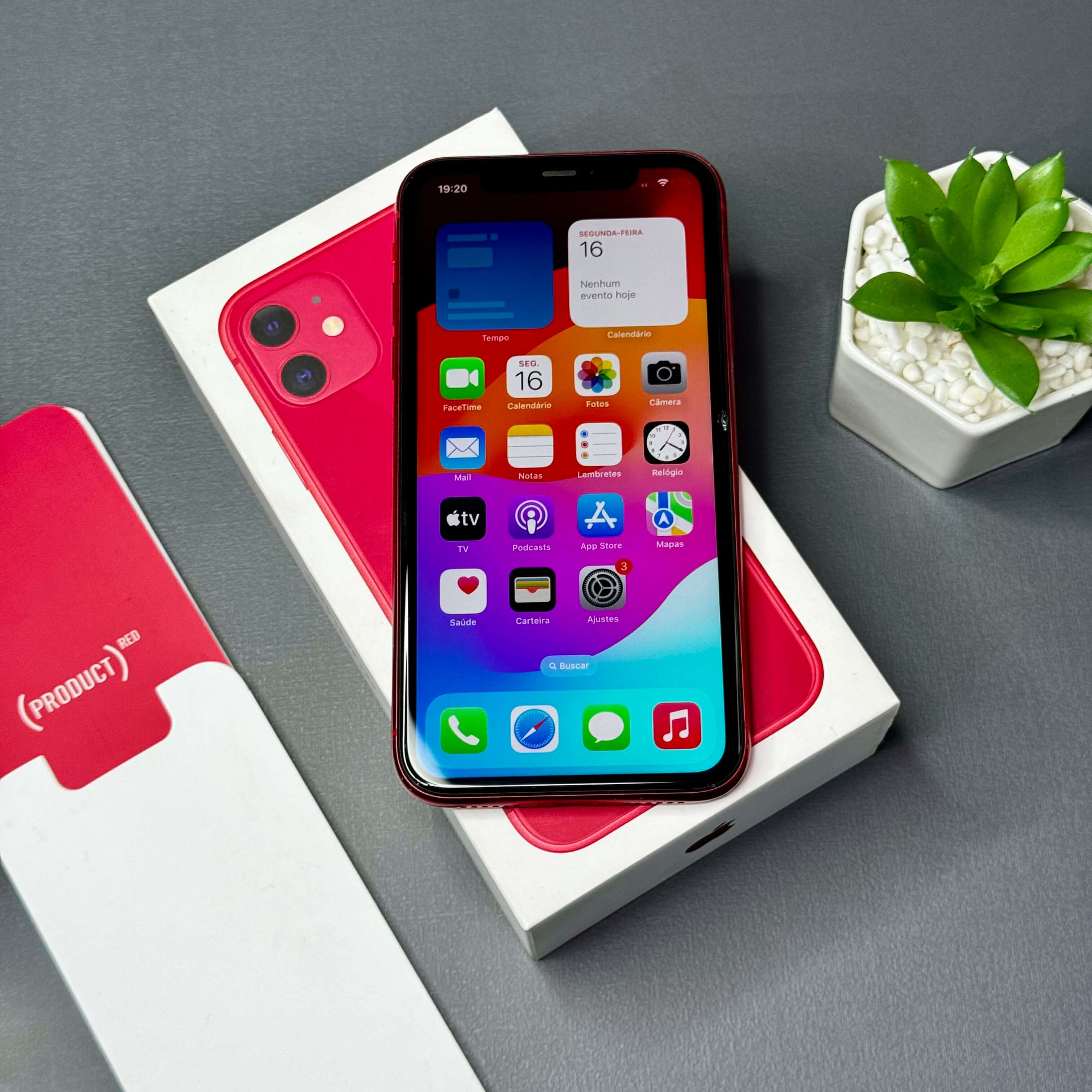 iPhone 11 64GB Vermelho - Saúde de bateria: 🔋100% - Tela de 6.1" - (SEMINOVO) - Image 8