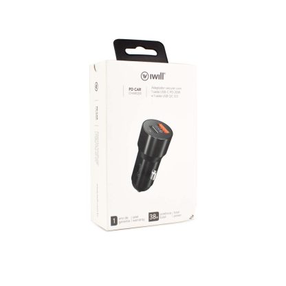 Adaptador Veicular PD Car Charger - 1 USB-C 20W e 1 USB QC 3.0 - Image 2