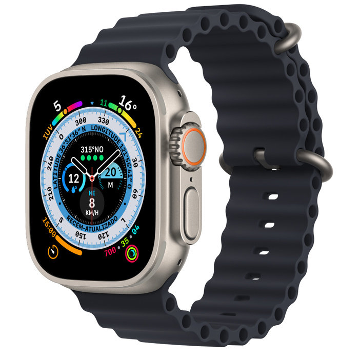 Apple Watch ULTRA 1 49mm - Saúde de bateria: 🔋88% - Ocean Banda (GPS + Cel) - (SEMINOVO)